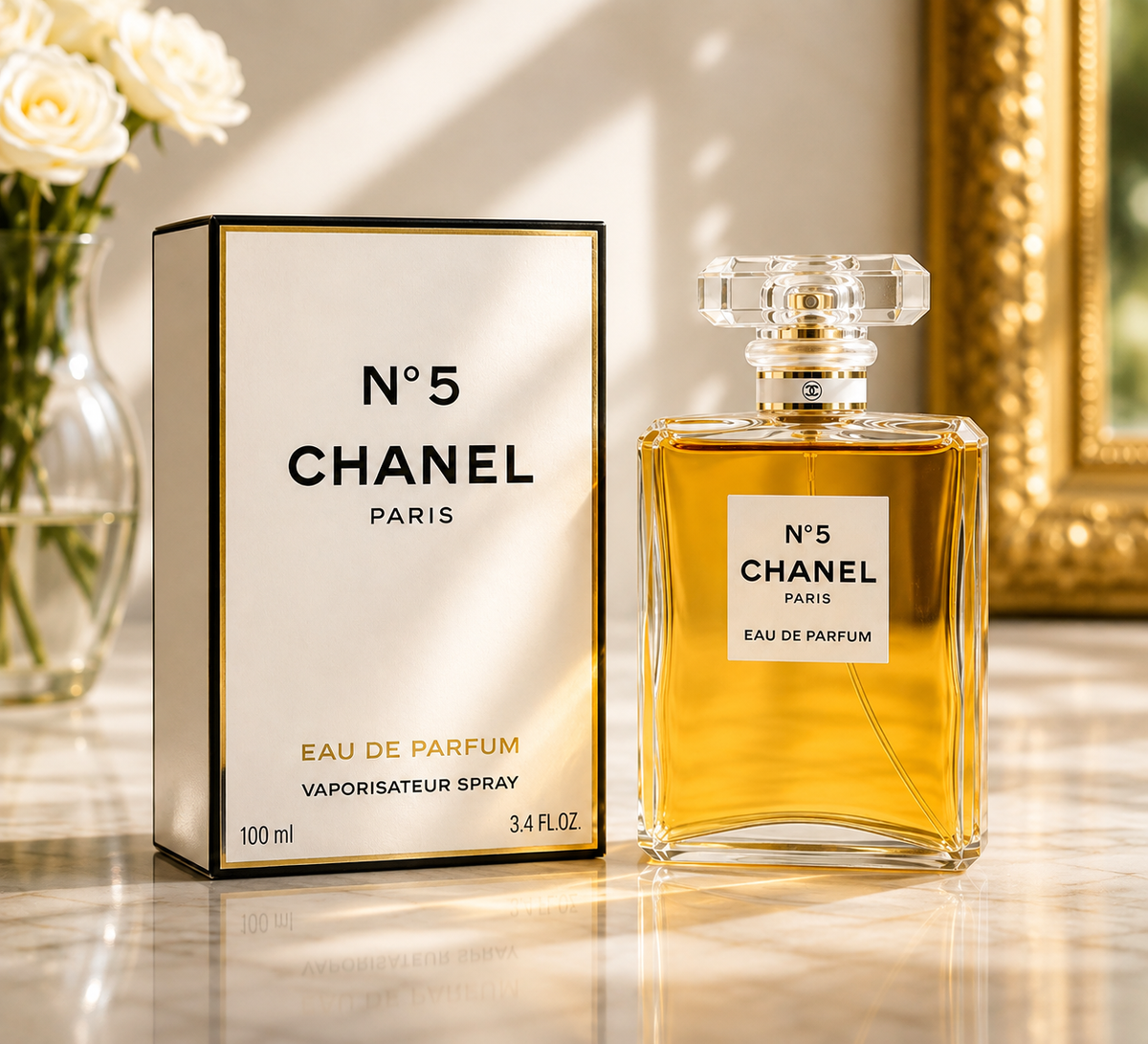 Chanel No. 5 Eau de Parfum for Women – Iconic Floral Luxury Fragrance, 100ml / 3.4 oz