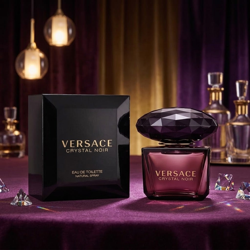 Versace Crystal Noir Eau de Toilette Spray 3 oz / 90ml for Women – Luxury Fragrance